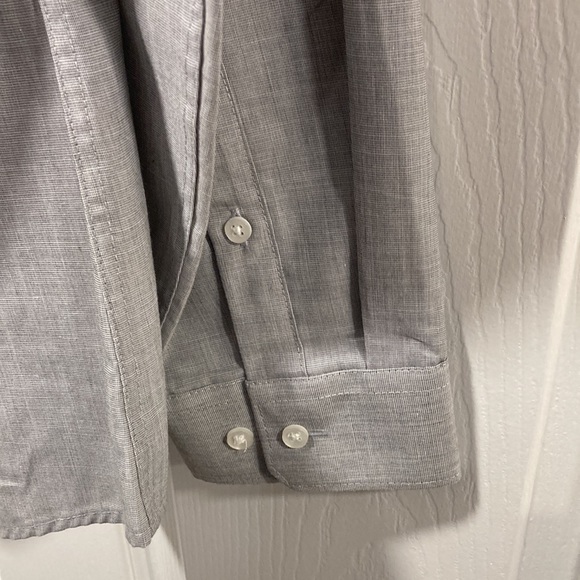 H&M Long Sleeve Light Gray Button Up - Picture 4 of 5
